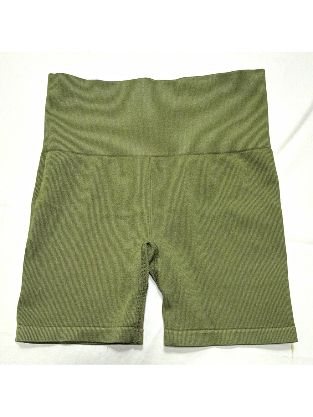 New Balance Women's Green Ribbed Knit Biker Shorts Stretch Pull On size S